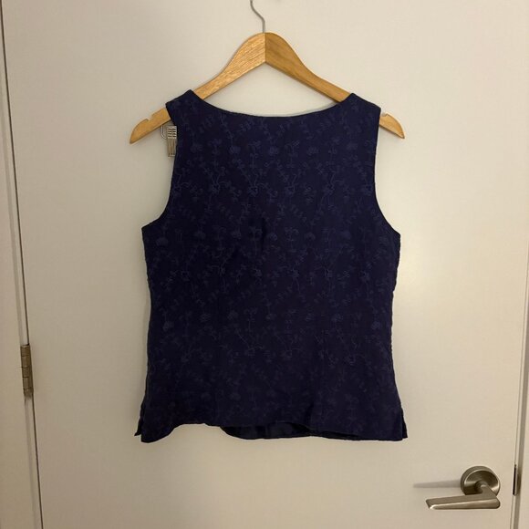 Vintage purple floral silk top - Picture 3 of 3